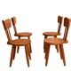 Set de 4 chaises en pin par Torsten Claesson, Suède circa 1950