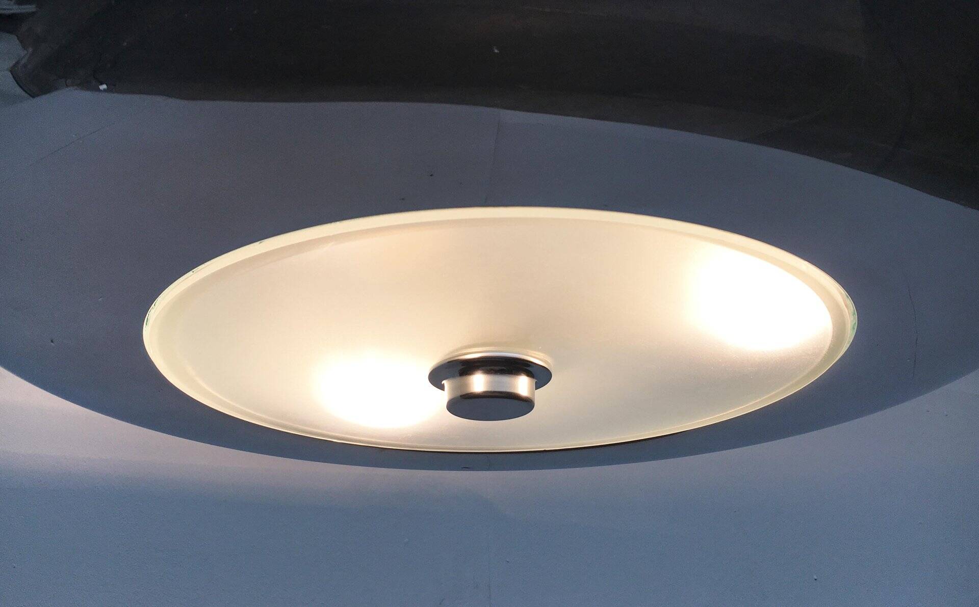 Mid-century Art Deco glass pendant light