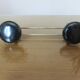 Coat rack 2 patères metal gilded and black 50s 60s