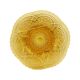 Vintage Art Deco Flat Fruit Bowl Amber Pressed Glass Fait en Belgique