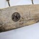 Solid teak coat hook with 3 double cast iron hooks