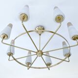 Large Italian Mid Century Pendant Light
