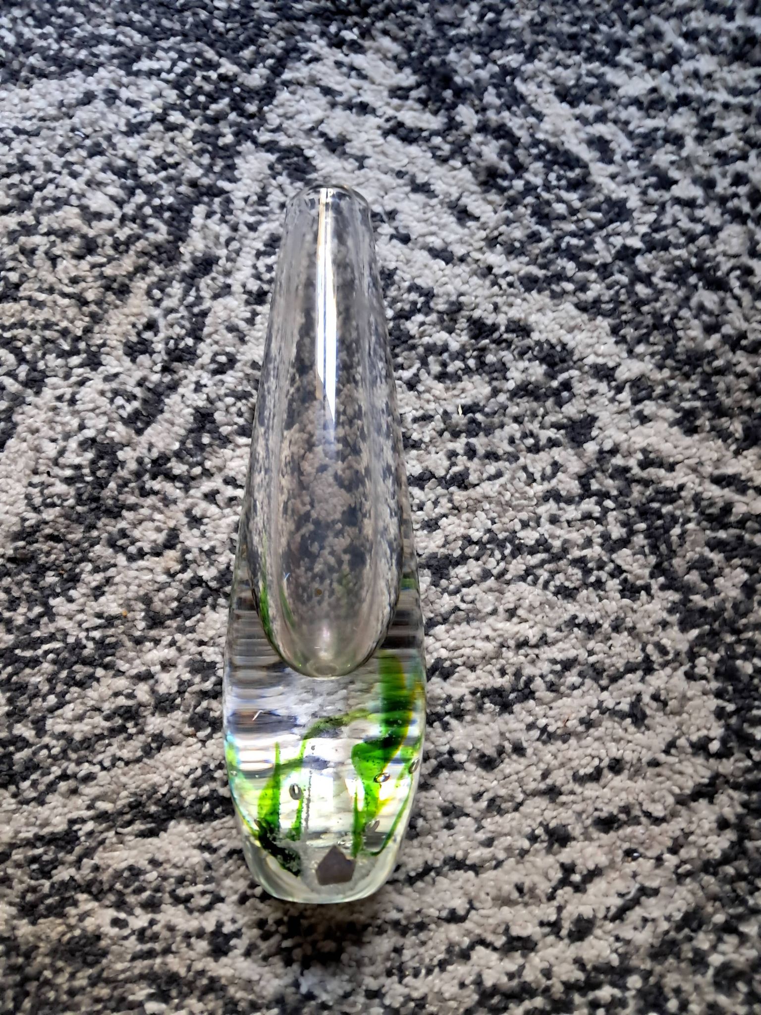 Vase vintage suédois en verre très original