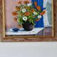 Huile sur toile suédoise, "Motif floral", M Boström Stare