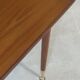 Mid-century modern teak coffee table with brass feet, Sweden circa 1960