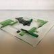 Pocket tray with green glass paste inlays