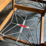 Airborne FS105 oak and fabric armchair by Pierre Guariche - 1950s