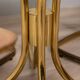 Ensemble de 4 chaises et table vintage années 70 en métal doré design gastone rinaldi