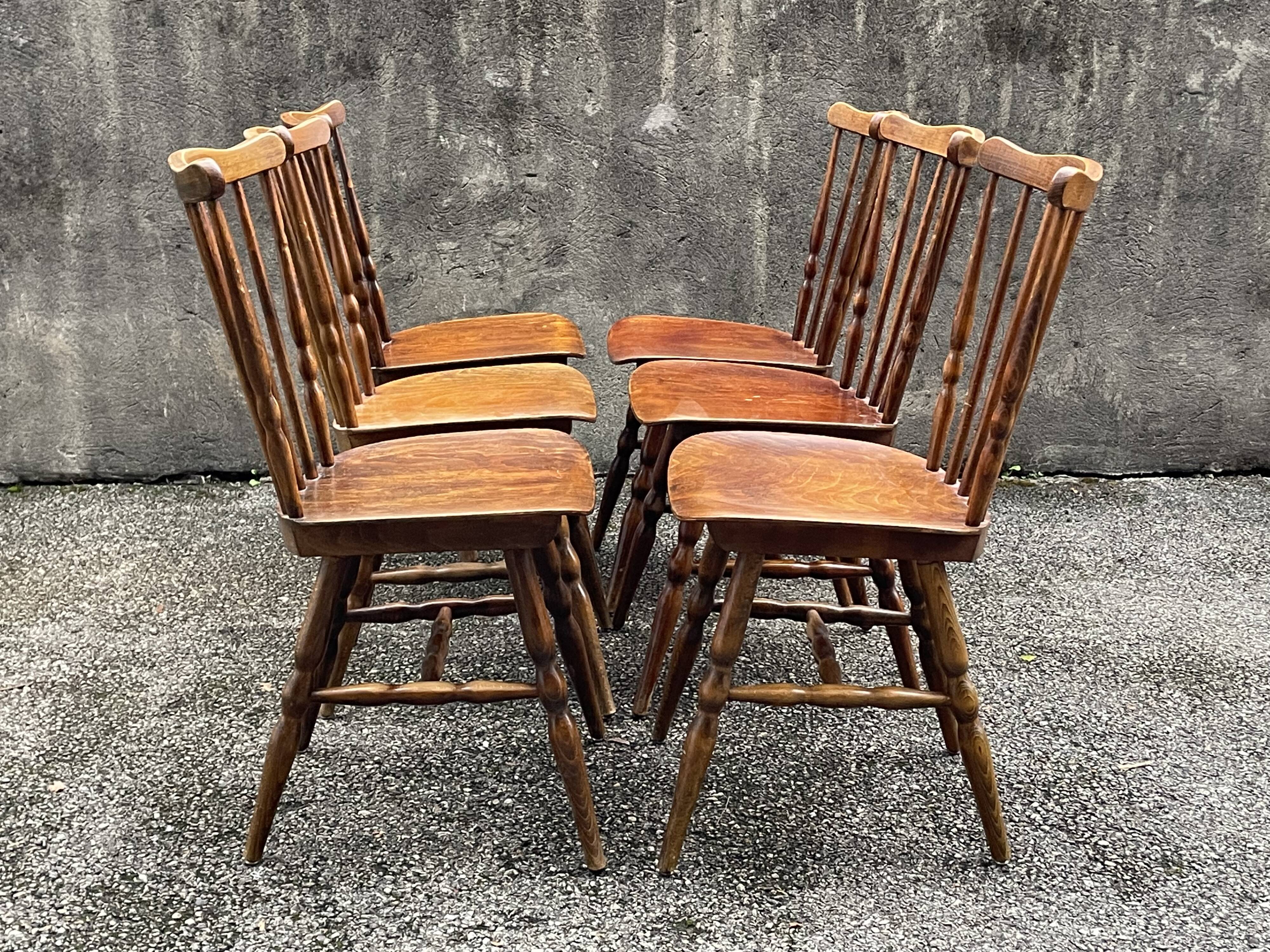 Set of 6 Baumann bistro chairs