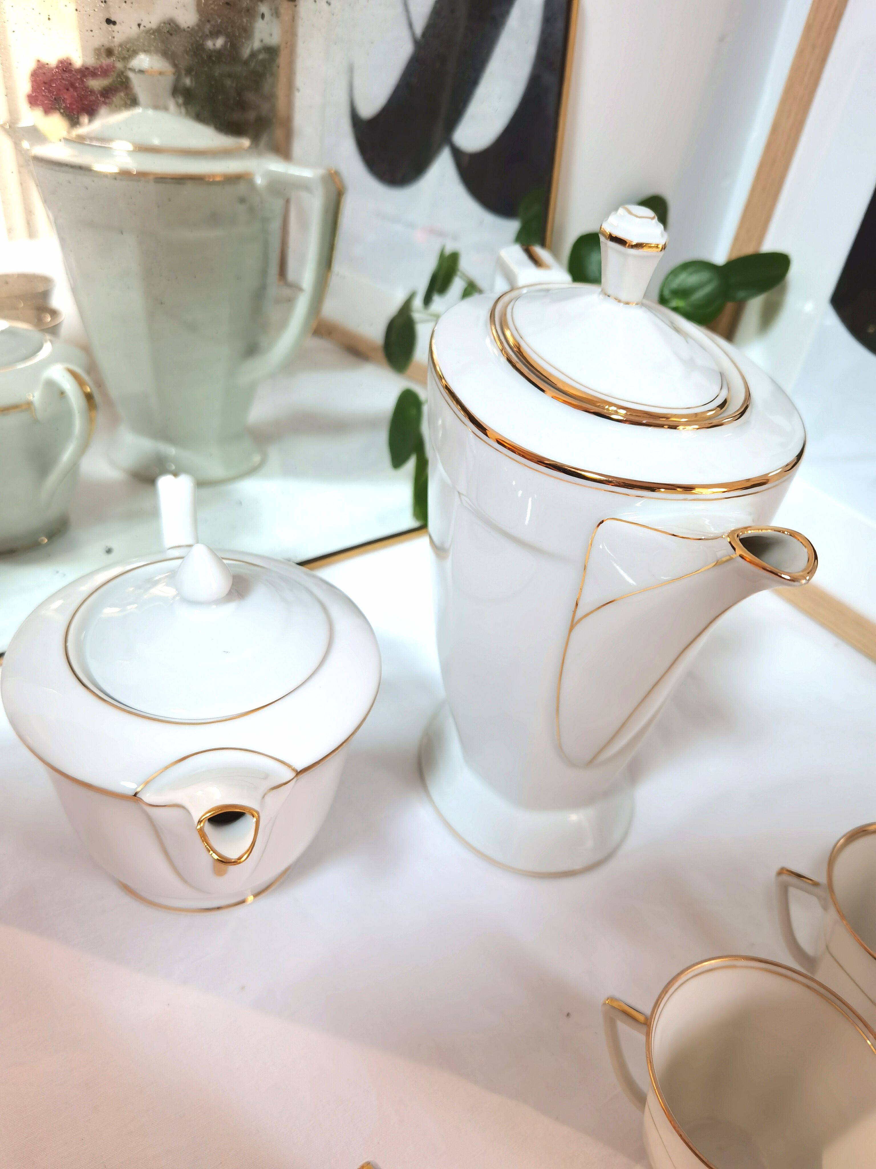 Art Deco porcelain coffee service