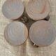 4 pyrite stoneware cups attributed to Jean-Pierre Prudhomme. 1960s.
