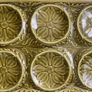 Artichoke service in Gien slipware