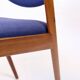 Set of six dining chairs - Model 42 - teak & blue fabric - Kai Kristiansen - Schou Andersen - 1960s