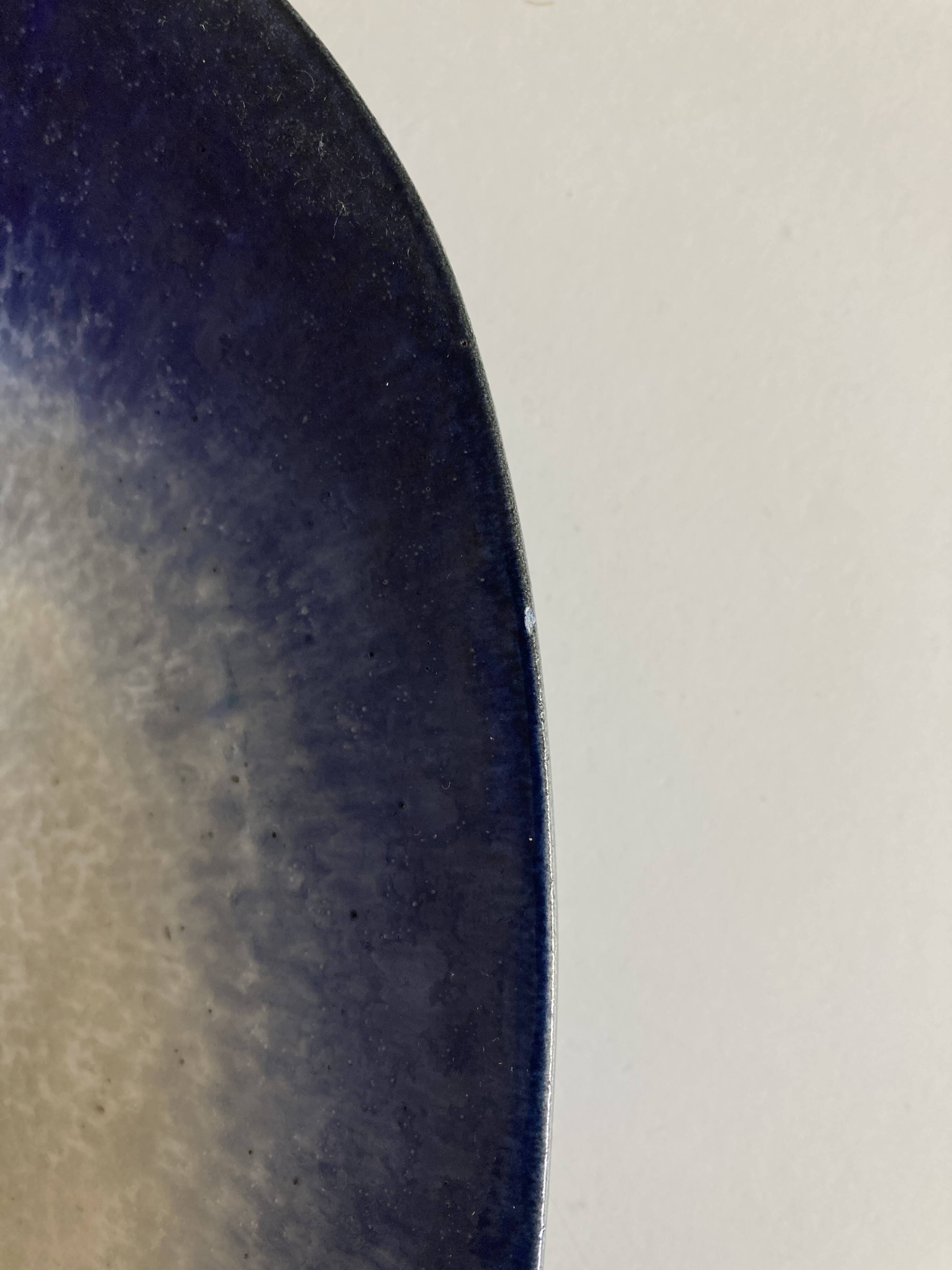 Ceramic shell-shaped bowl by Pol Chambost, signed, 1960.