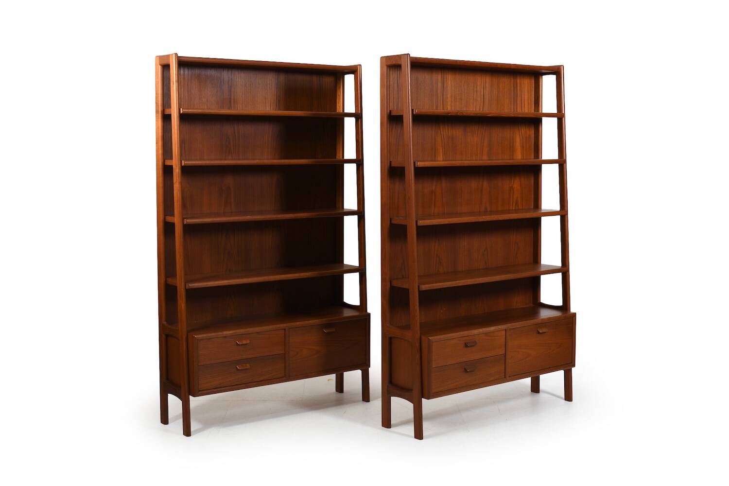 Pair of Conical Bookshelves by Poul M. Volther 1960s