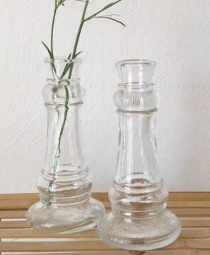 Pair of glass soliflores
