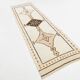 Beige & Brown Classic Turkish Runner Rug, 100x332Cm