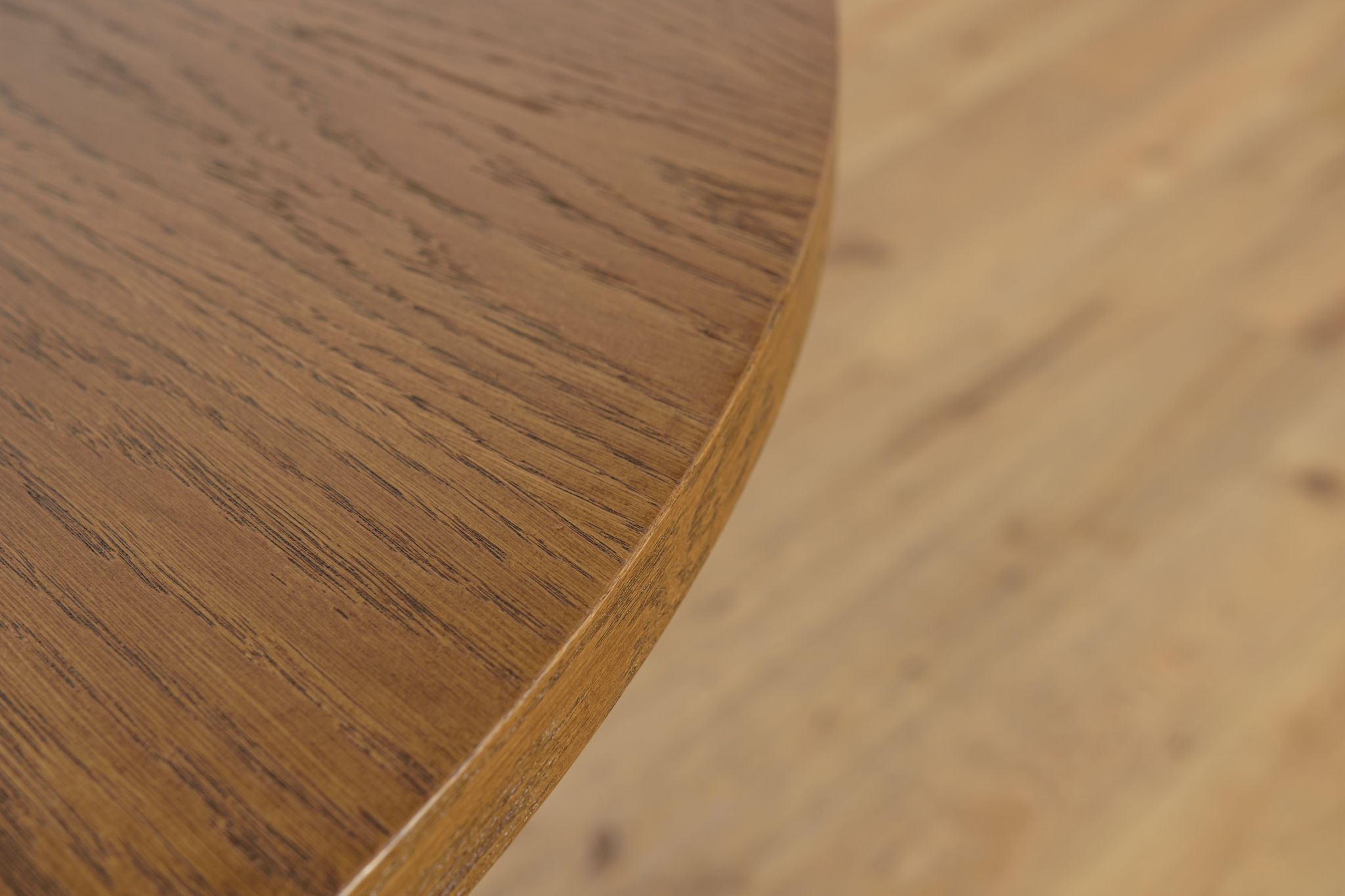 Mid-Century Oak Modern Round Dining Table, Denmark, 1970s