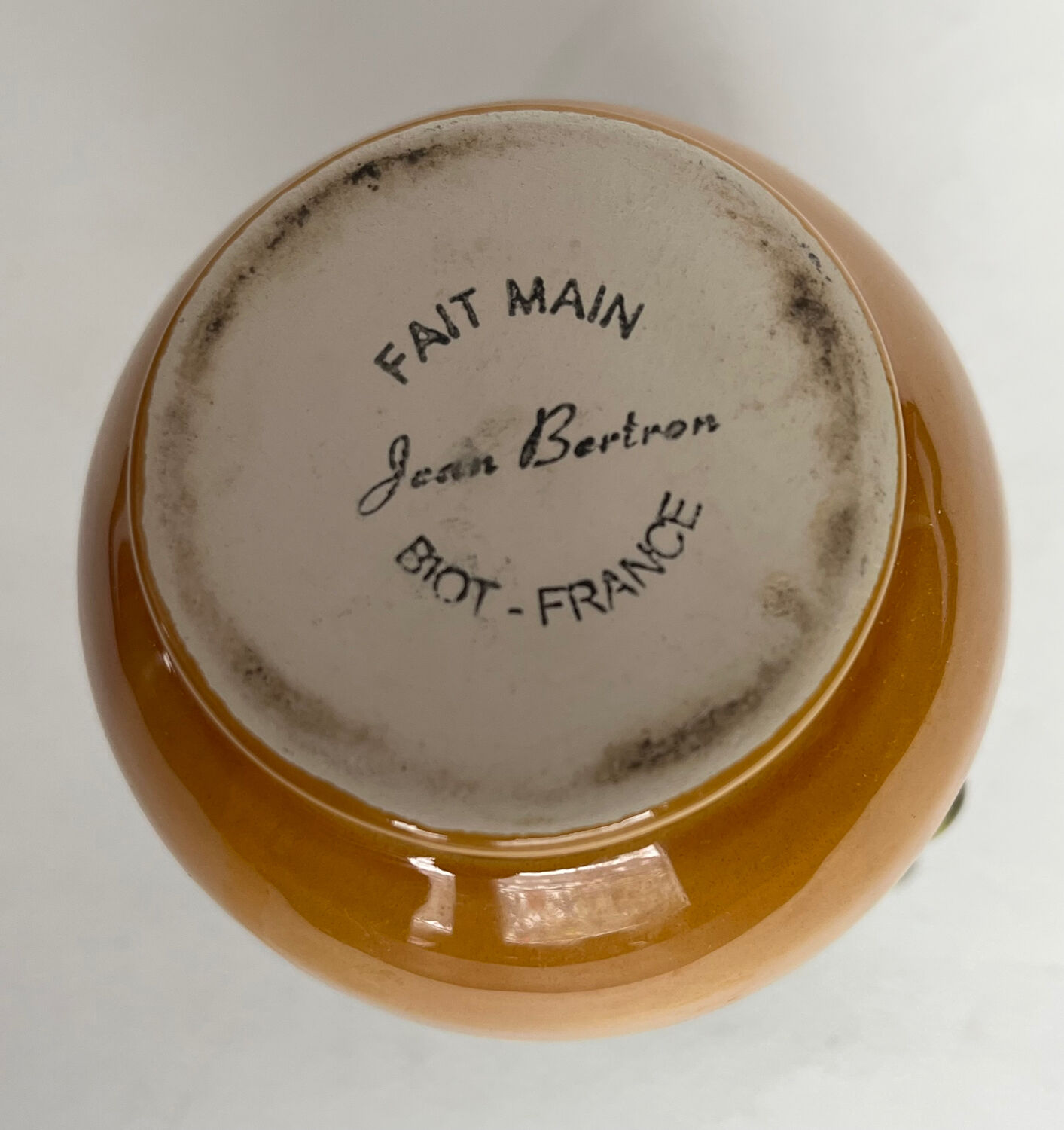 Biot ceramic vase signed Jean Bertron