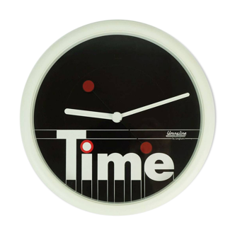 1980s junghans youngline wall clock 'time' postmodern design memphis era