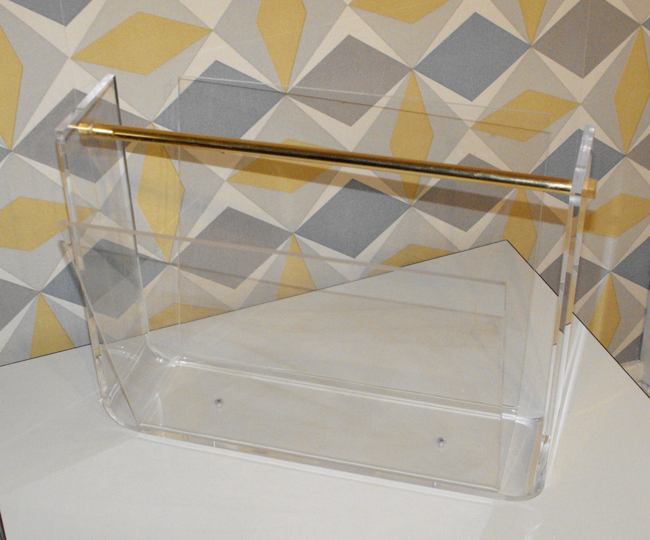 David Lange Plexiglas magazine racks .