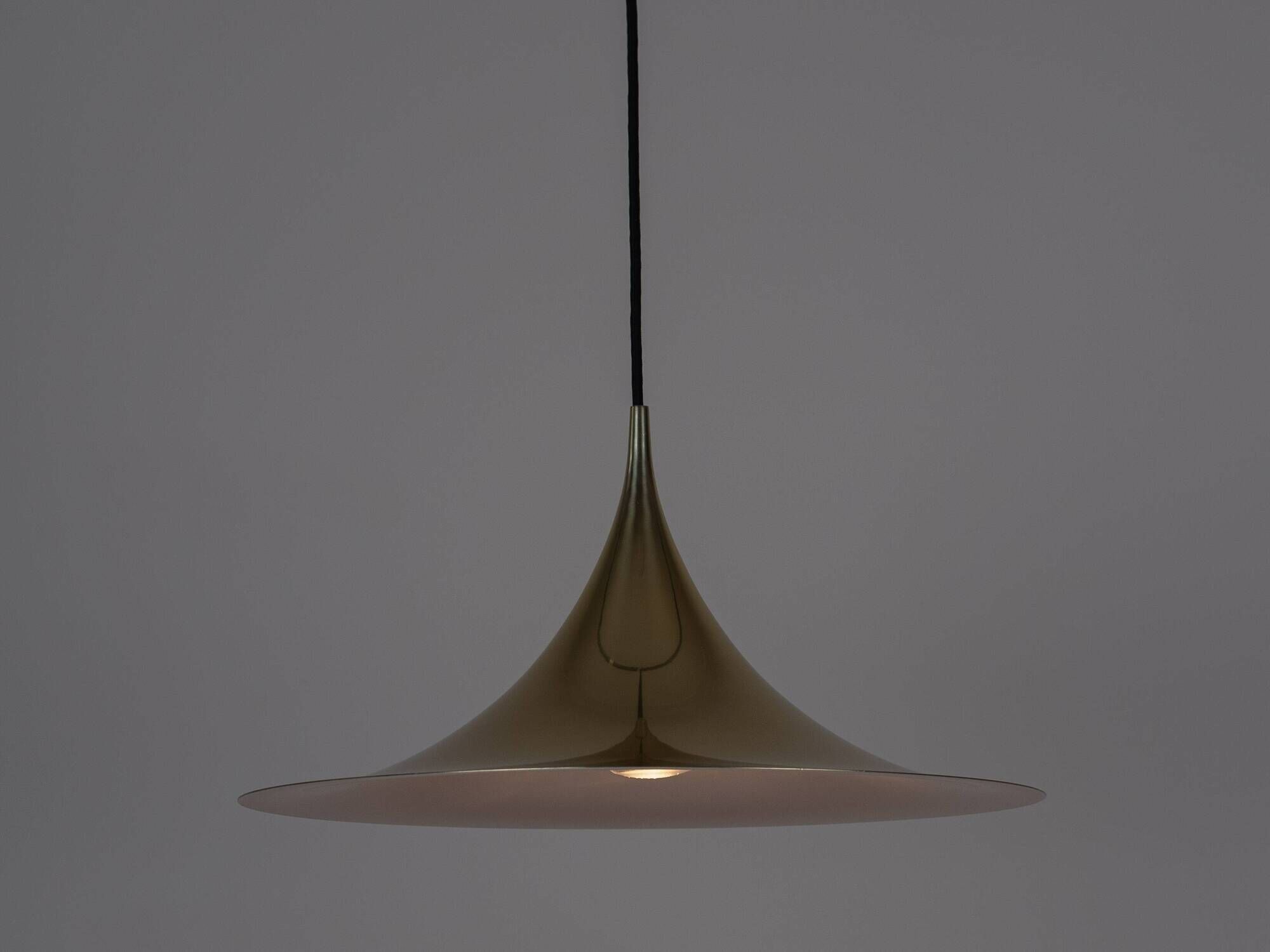 Vintage Semi Pendant Lamp by Fog & Mørup, 47 cm, Danish Mid-Century Design,