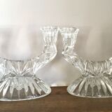 Pair of art deco candle holders