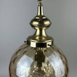 60s 70s ceiling lamp hanging lamp by Glashütte Limburg Germany Space Age