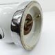Pied de lampe Space Age en céramique blanche et chrome - 1970