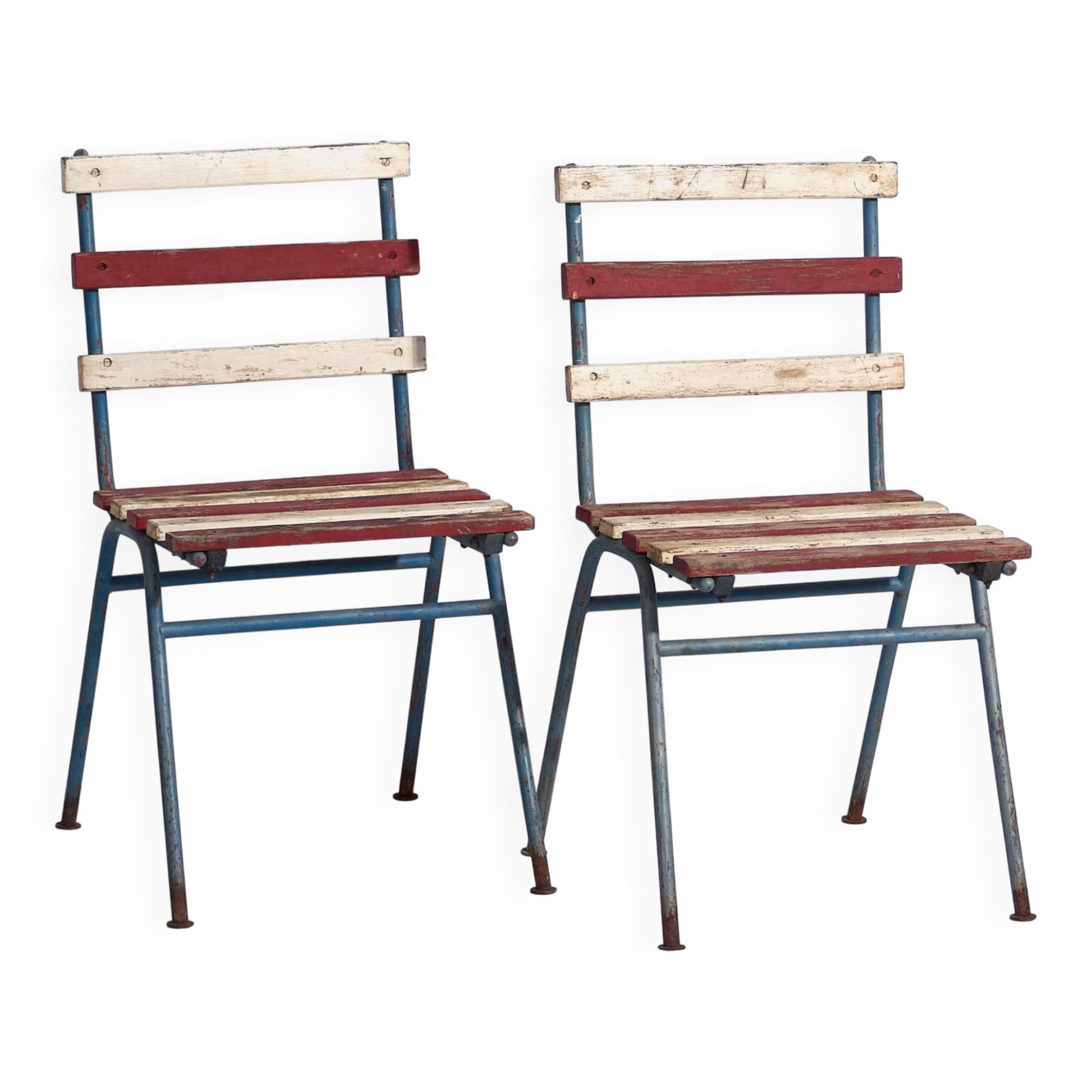 Chaises de jardin anciennes (c.1920). Ensemble de 2 pièces #1