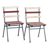 Chaises de jardin anciennes (c.1920). Ensemble de 2 pièces #1