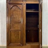 18th century walnut castle wardrobe - fully removable
