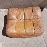 Vintage leather pouf