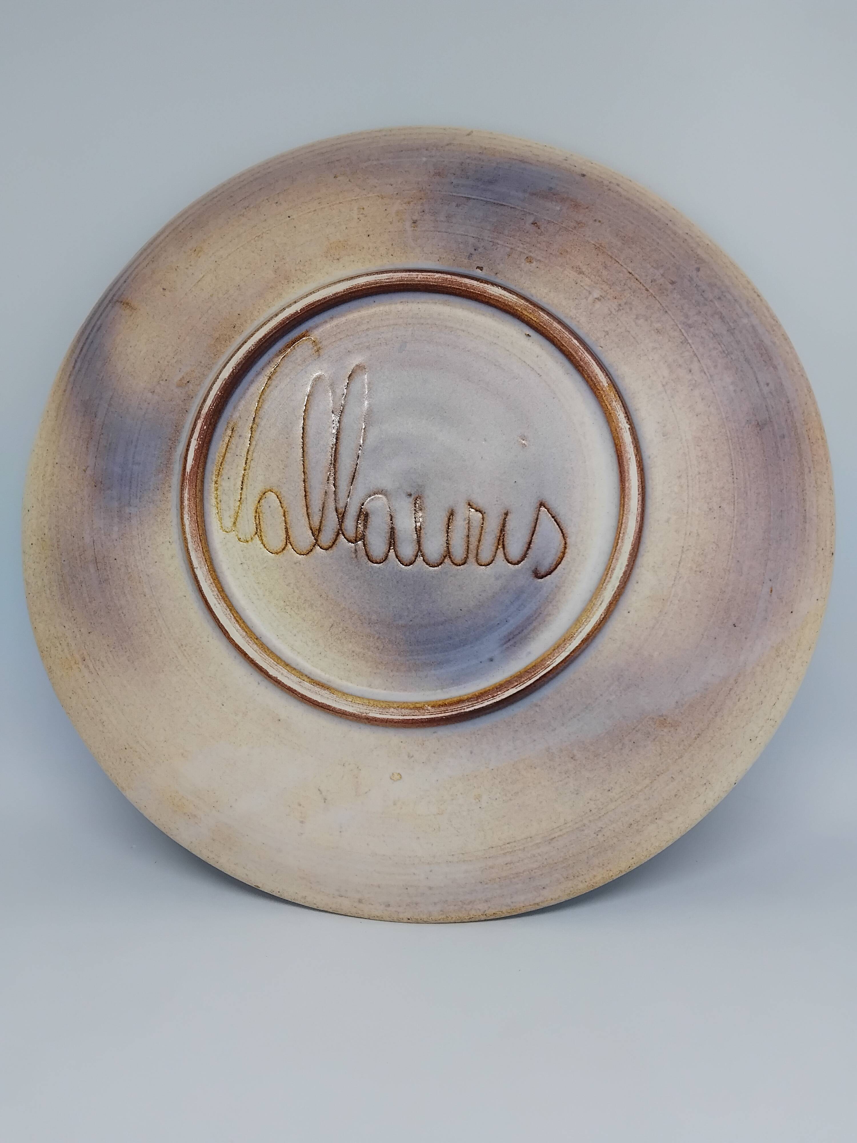 Assiette vintage année 60’. Monique Brenner / Vallauris.