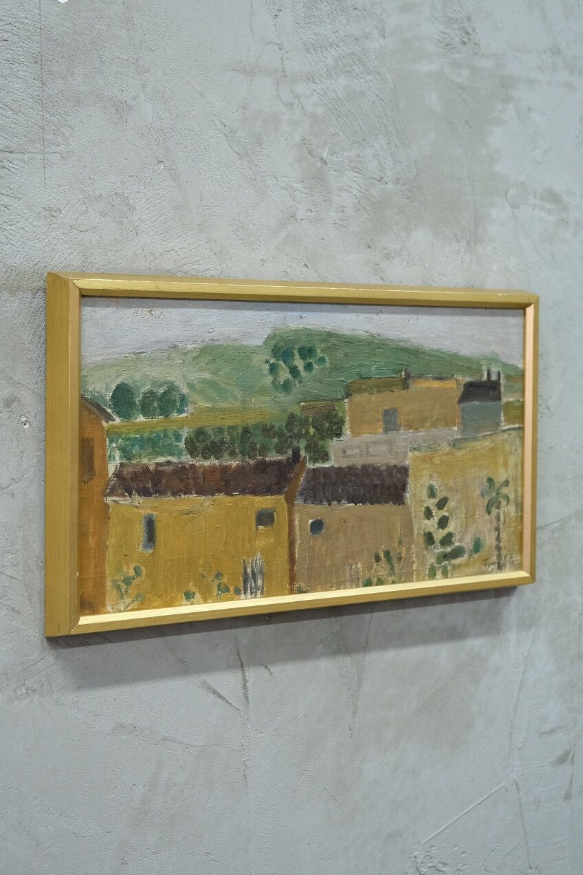 Peinture suédoise, années 1960, huile sur toile, Anders Fogelin (1933-1982)