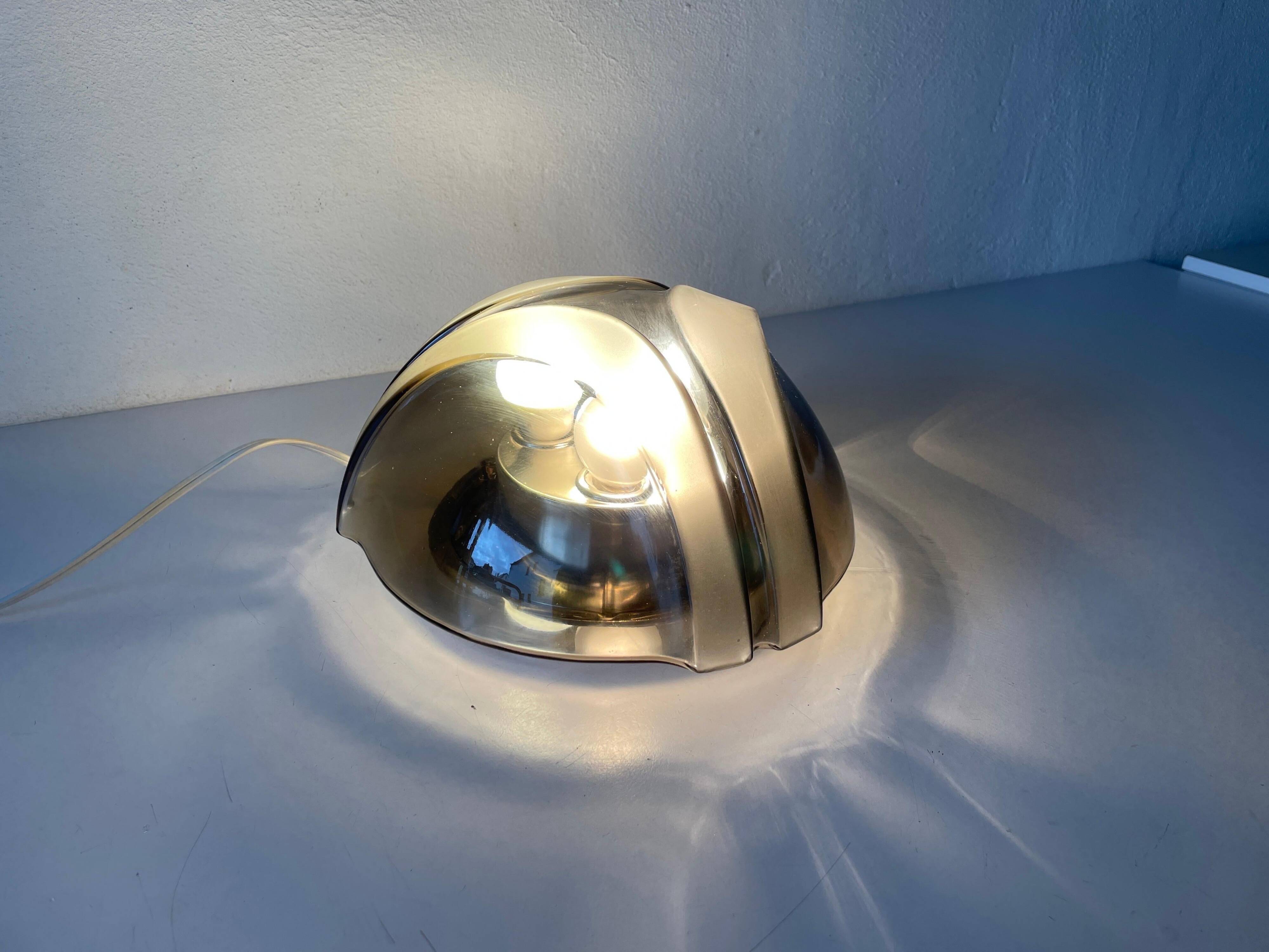 Wall lamp or flush mount in the shape of a dome by Hoffmeister Leuchten, 1960s, Germany.