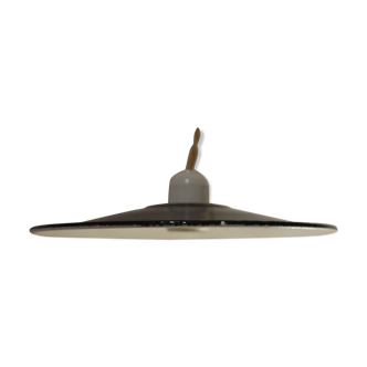 Black enamelled hanging lamp