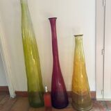 set of 3 glass bottles