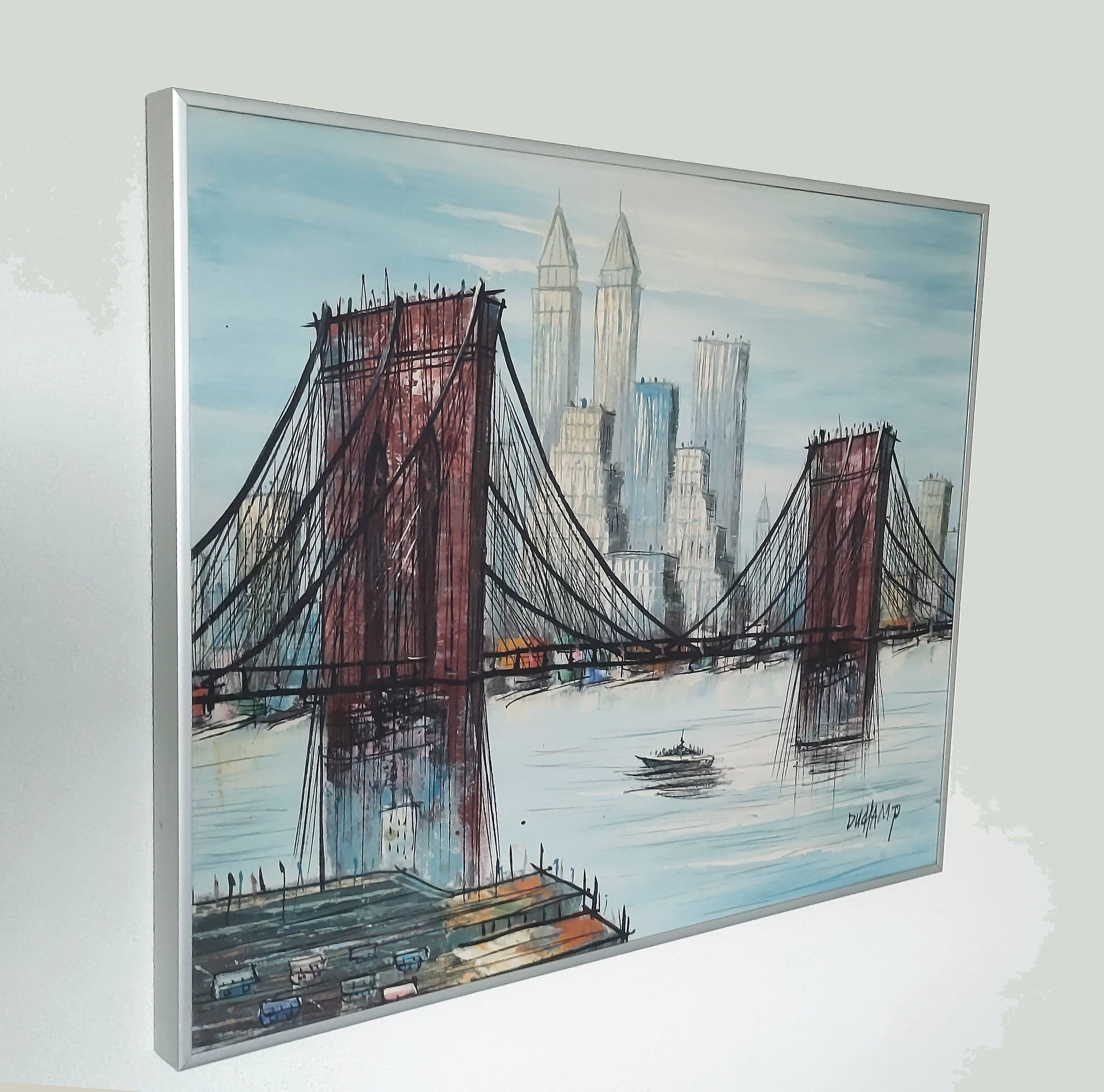 Painting the Brooklyn Bridge by Suzanne Duchamp