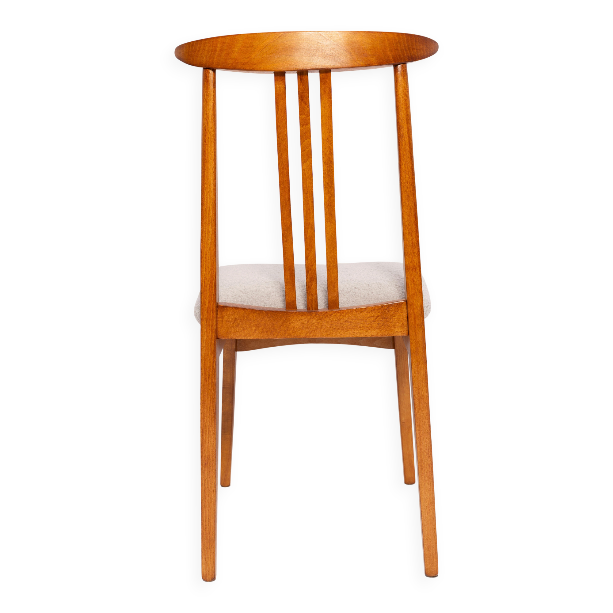 Curved beech chair mid-century, design by M. Zielinski, Europe, 1960s