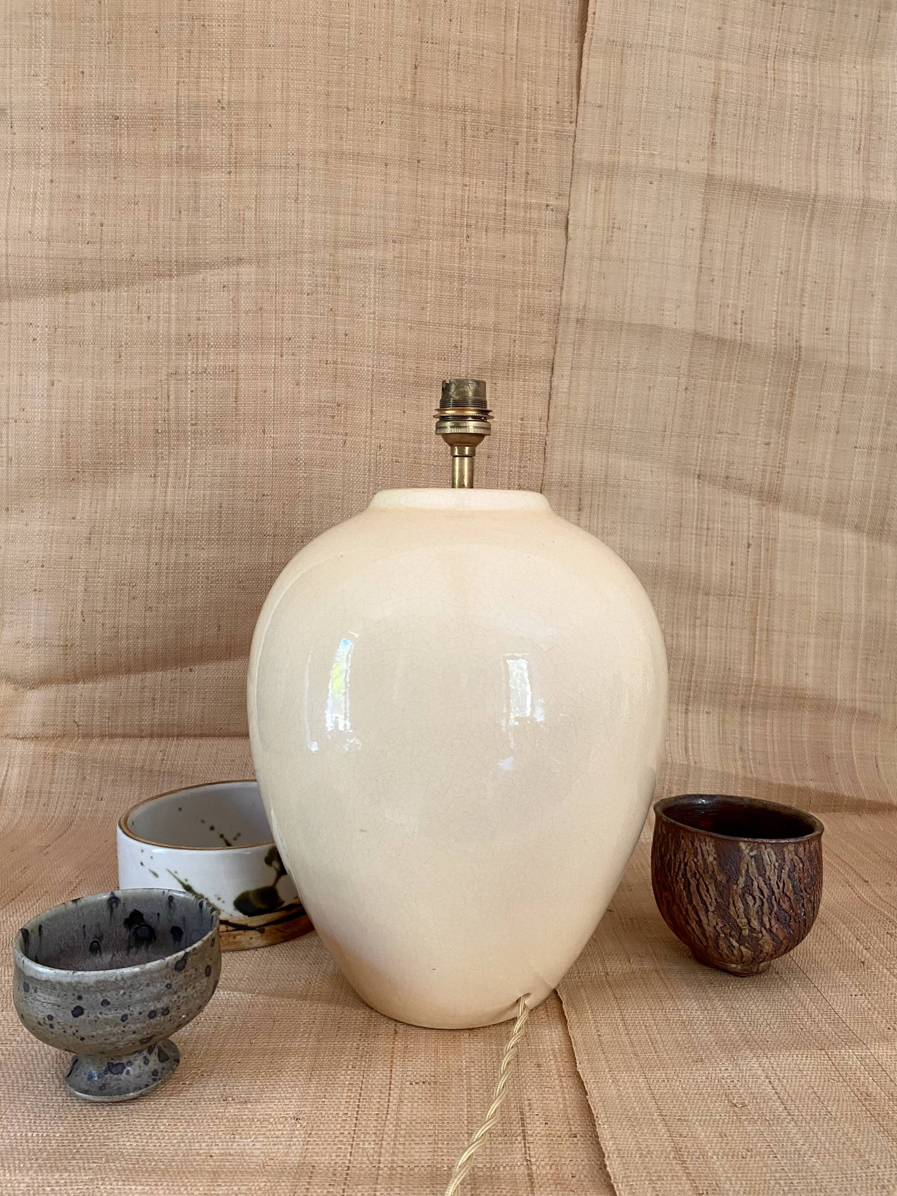 Ceramic lamp base, 2M fabric cable