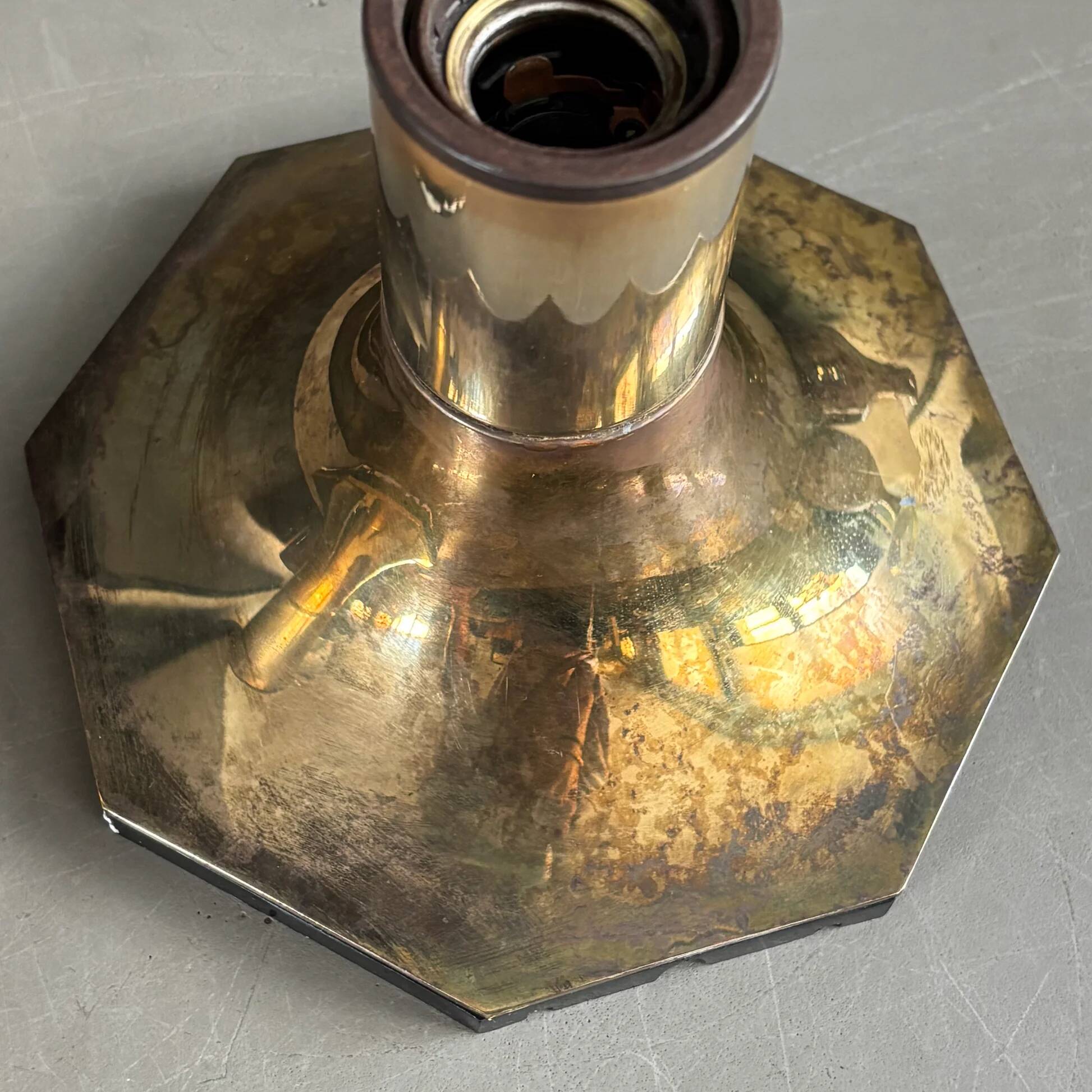 Pair of vintage Italian gold wall sconces