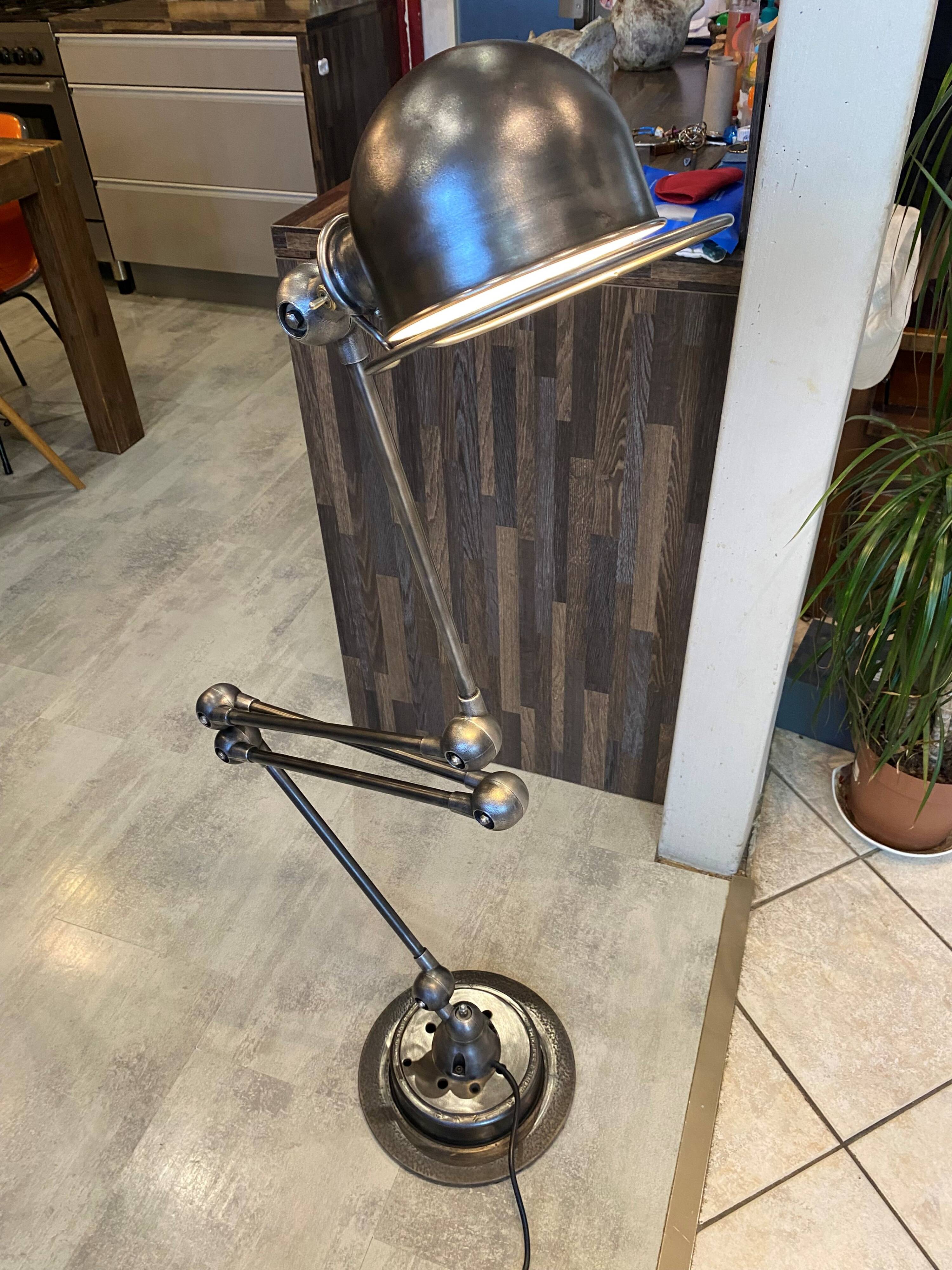 Jielde floor lamp with 5 arms, 40cm, vintage industrial graphite.