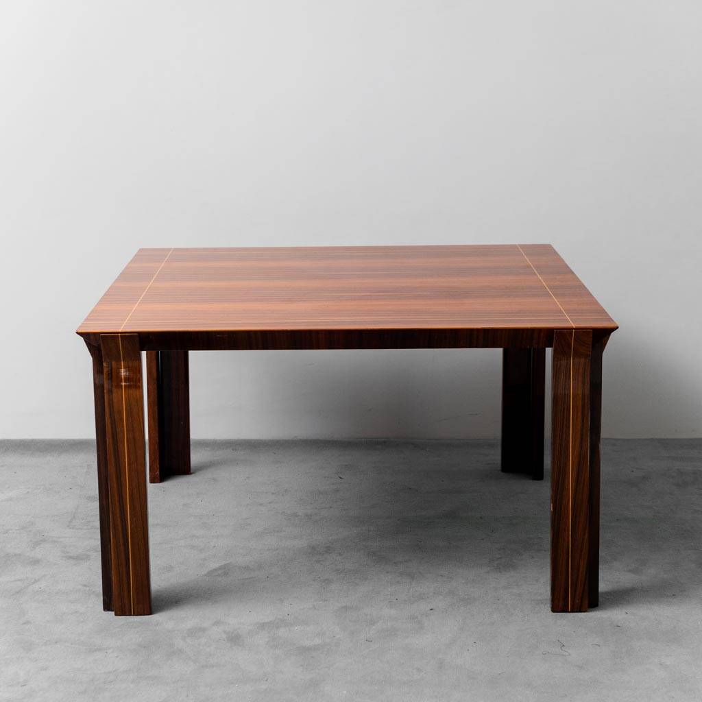 Table en bois et métal 1970 vintage modernisme