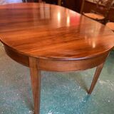 Louis XVI style oval walnut extendable table
