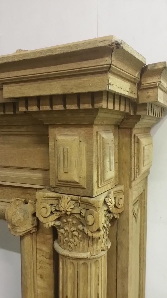 Architectural wood fireplace