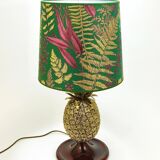 Hollywood Regency pineapple table lamp in brass by Mauro Manetti, Italy, 1970s.