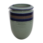 Vase grès vert 3 bande