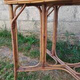 Old rattan table