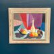 Huile sur toile originale suédoise – “Stilleben” par L. Norberg – Vintage et encadrée – 61 × 53 cm (24" × 20,9")